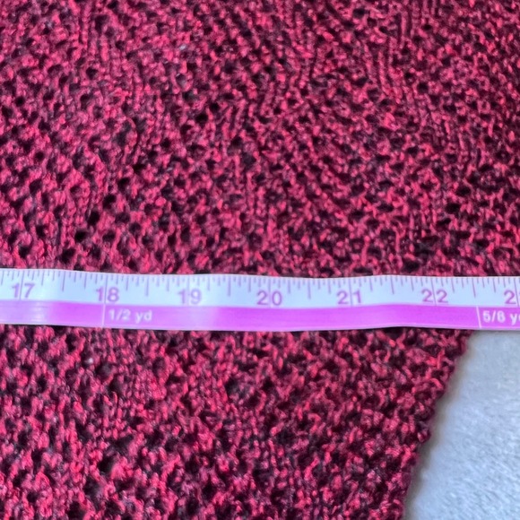 United States Sweaters Knit Diamond Pattern Sweater Womens Large Burgundy Boho - Picture 9 of 9